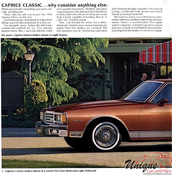1982 Chevrolet Caprice Impala Brochure Page 8
